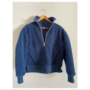 Joy Lab Flannel Lined Sherpa Pullover - Blue